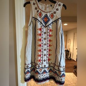 Anthropology embroidered dress. NWOT